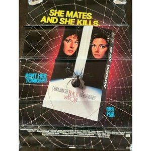 Movie Theater Cinema Poster Lobby Card vtg 1987 Black Widow Winger Mates Kills